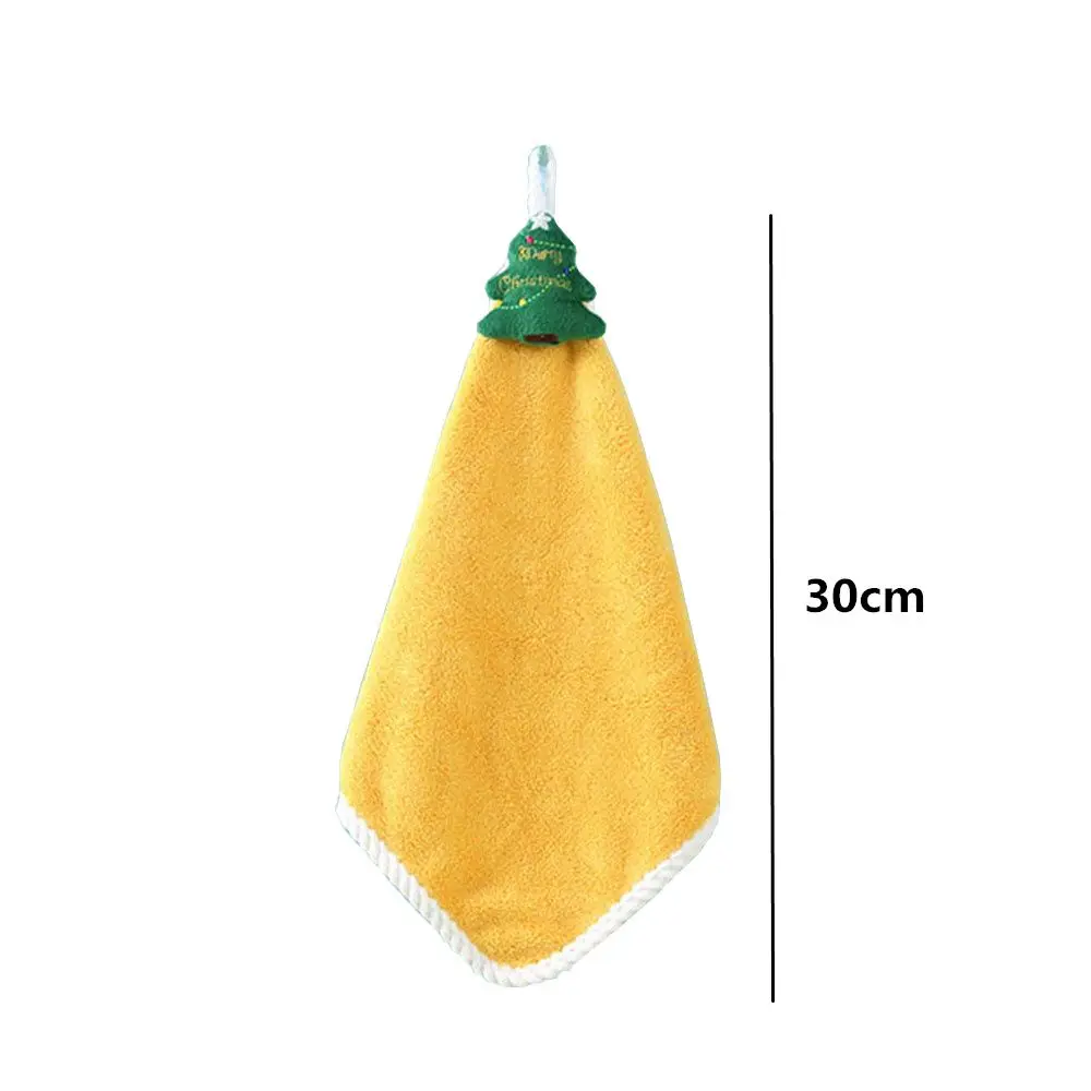 Microfiber towel cotton towel hand towel microfiber hand towel bamboo hand towel Kids Christmas Style Hand Towel Cartoon Elk Snowman Santa Claus Xmas Tree Velvet Towel Bathroom Hanging Adsorption Cloth