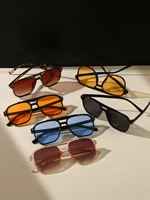 6 Paires de Lunettes Décoratives Tendance Style Européen et Américain Populaire, Verres Multicolores, Emballage Adapté 2