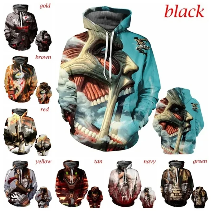 

Newest Attack On Titan Design 3D Printing Hoodie Men Women Casual Funny Pullover Sweatshirts Unisex Cool Hoodies Cheap Tops Male