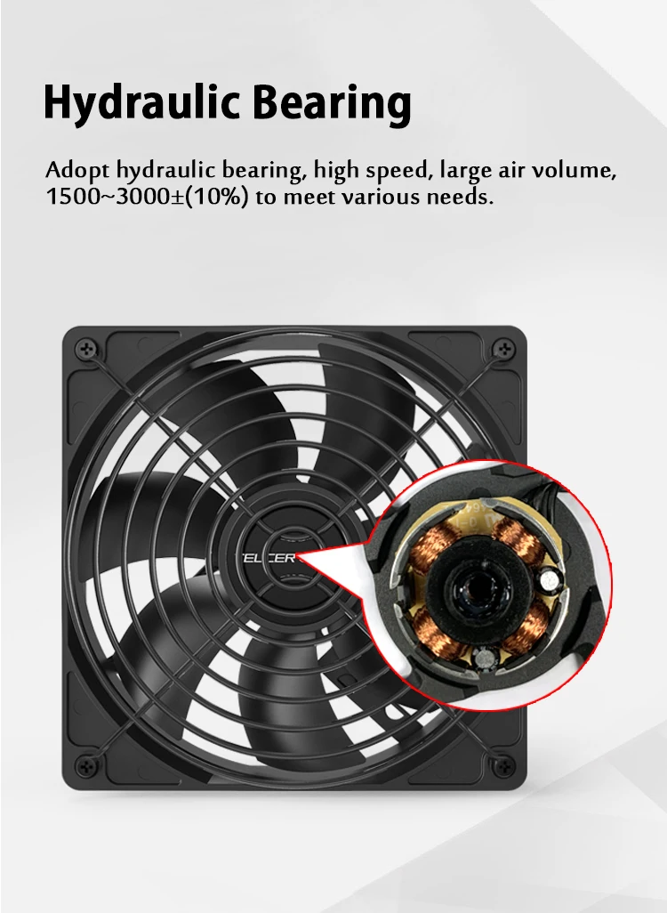 3000RPM Cooling Fan Industrial Grade Large Air Volume Computer Fan 4Pin or Big 4