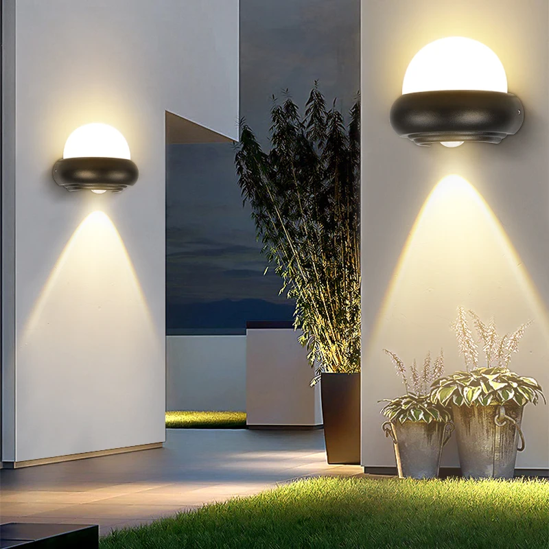 LED 벽 조명 베란다 스콘스 램프, 8 W, 10 W, 12W, 110 V, 220V, LED 조명 인테리어 램프, 계단 침실 야외 정원용