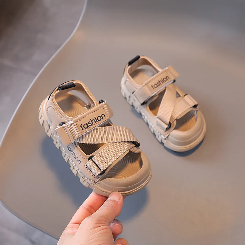 Summer Boy's Sandals Breathable Canvas Outdoor Sandals Nylon Strap Decos Baby Boy Casual Shoes Child Students Beach Shoes H04172 3