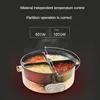 220V 4 Flavor Electric Hot Pot 6L Household Multifunctional Food Cooking Machine Hotpot Multi Cooker 4