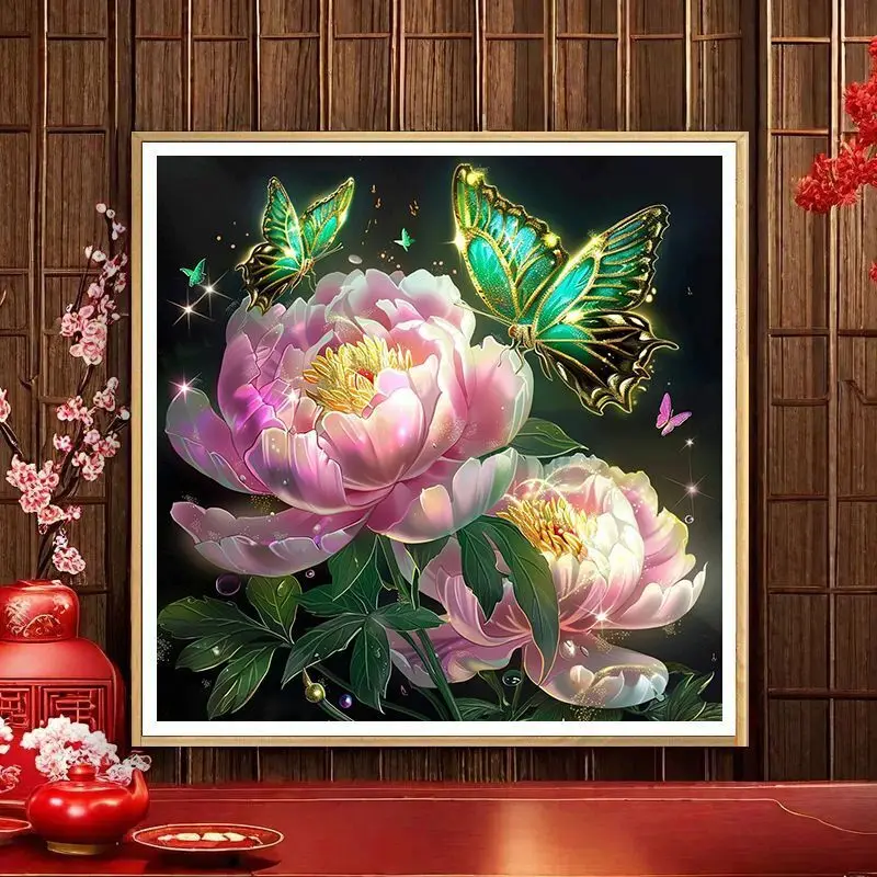 Handmade cross stitch finished product wall flower home decoration. Long delivery cycle within 2-5 months