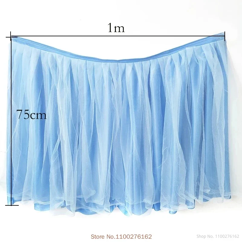 1M Tulle Table Skirt for Wedding Decoration Baby Party Birthday Table Decoration Tutu Skirt Party Supplies
