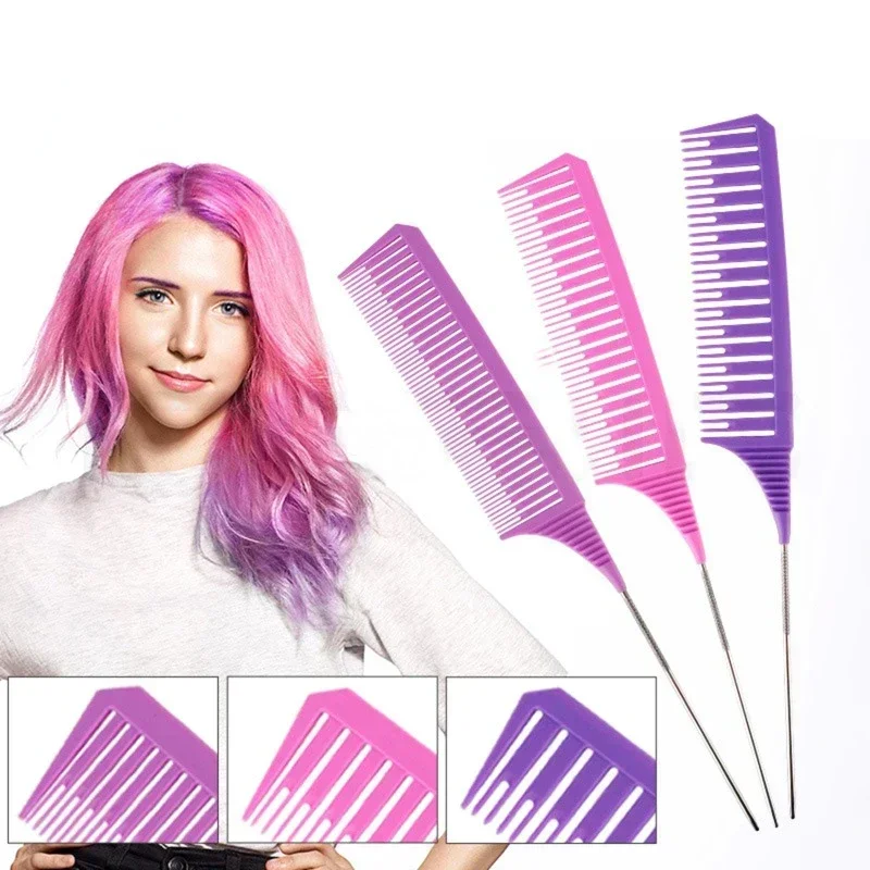 Hairdressing Tip-tail Comb  Dyeing Hair Partition Double-sided Highlighting Comb  Salon Hair Cutting Hair Styling Comb