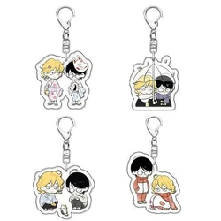Kawaii Anime Doukyuusei Cosplay Acrylic Keychain Set - 4Pcs Cute Accessories Ornament (ALL)