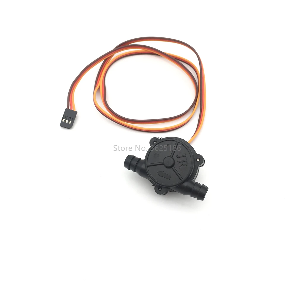 

1pc 0.2-6L/min Water Flow Sensor 8mm Pipe Interface Black Turbine Flowmeter Liquid Measuring Device for RC Plant UAV Accessories