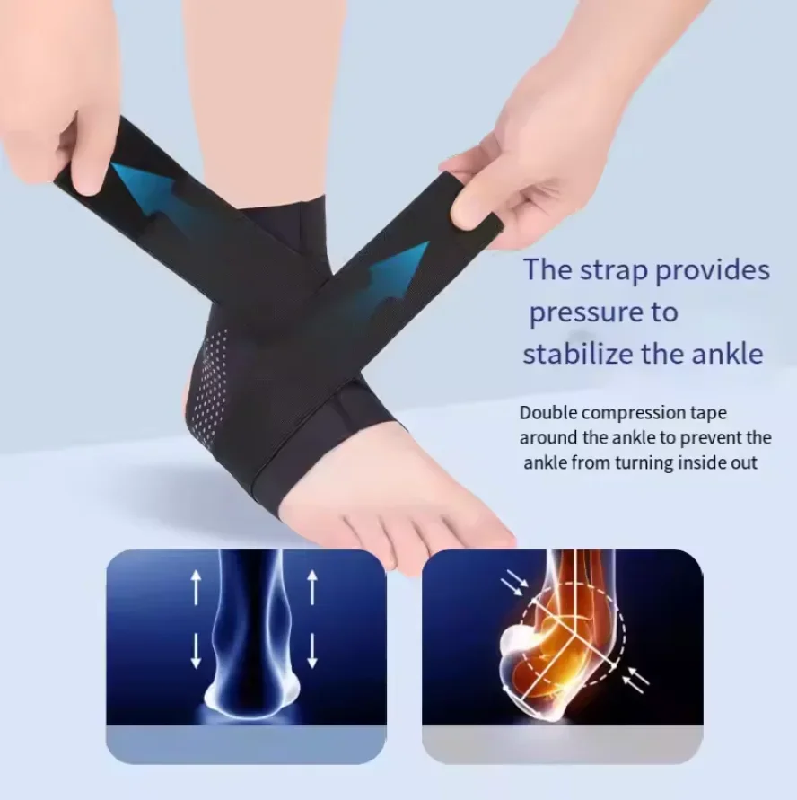 1Pcs Ankle Guard Anti-Sprain Ankle Support Adjustable Compression Ankle Support For Men And Women Achilles Tendon Support