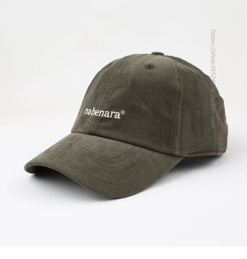 Corduroy Retro Small Letter Embroidered Baseball Cap for Women Autumn Winter Street Casual Sun-Proof Cap for Men