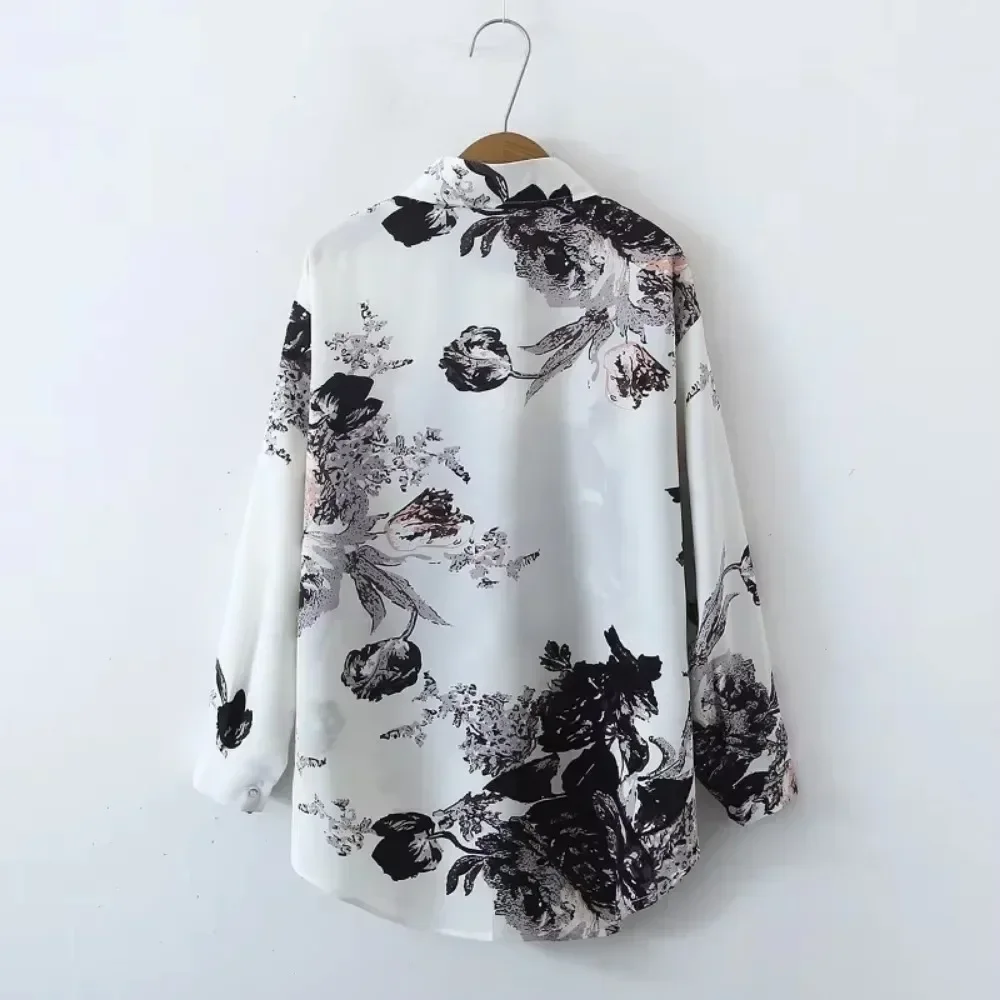 Camicetta Moda Casual Camicie estive per donna Abbigliamento Abbigliamento donna T-shirt vintage Y2k Top Tees Streetwear Stampa Autunno - immagine 3
