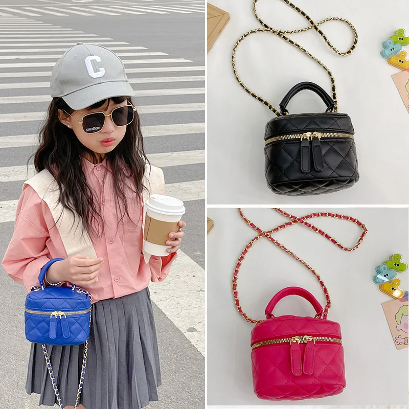 Winter Fashion Girl Messenger Backpack Kids Candy Color Bag Cute Shoulder Packet Baby Coin Purse Handbag Children's Day Gift