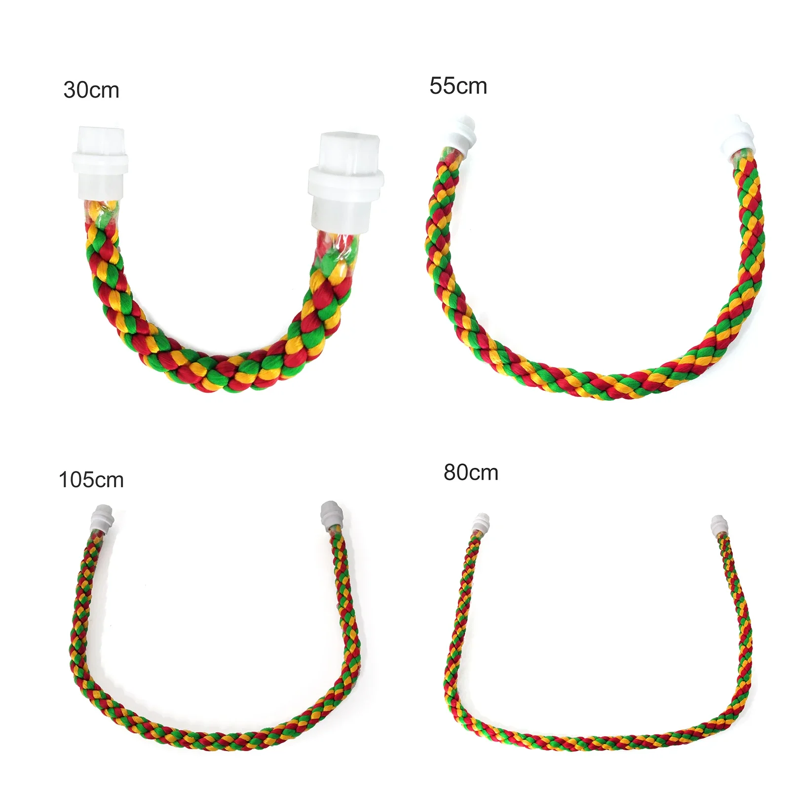 Parrot Toy Bird Toy for Bird Bite Multi-color Standing Woven Rope Chew Bendable Perches