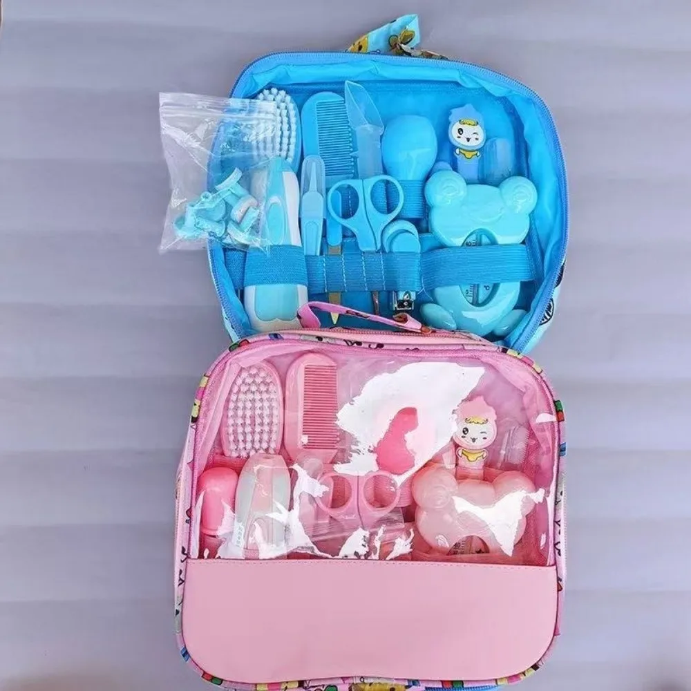 13 Pz/set Multi-funzionale Kit Per La Cura Del Bambino Spazzola Per Lavaggio Dei Capelli Tagliaunghie Elementi Essenziali Per La Cura Del Neonato Aspiratore Nasale Pettine - immagine 2