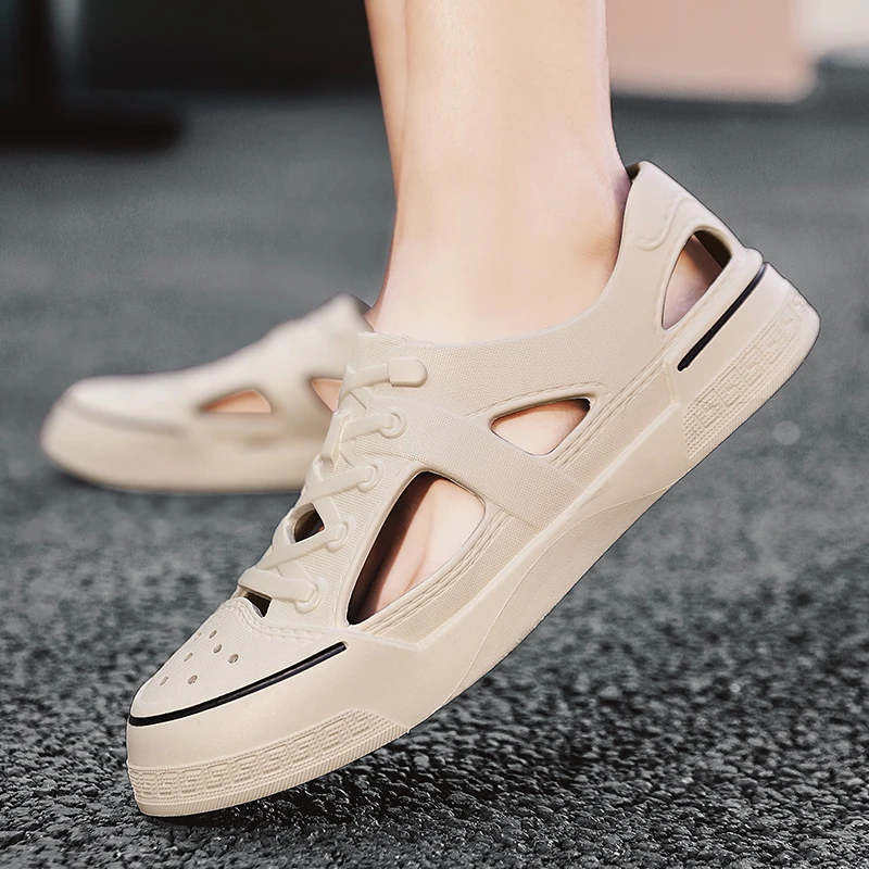 

Новинка 2023, сандалии унисекс, Уличная Повседневная обувь, дышащие пляжные сандалии для пар, удобная повседневная мужская обувь