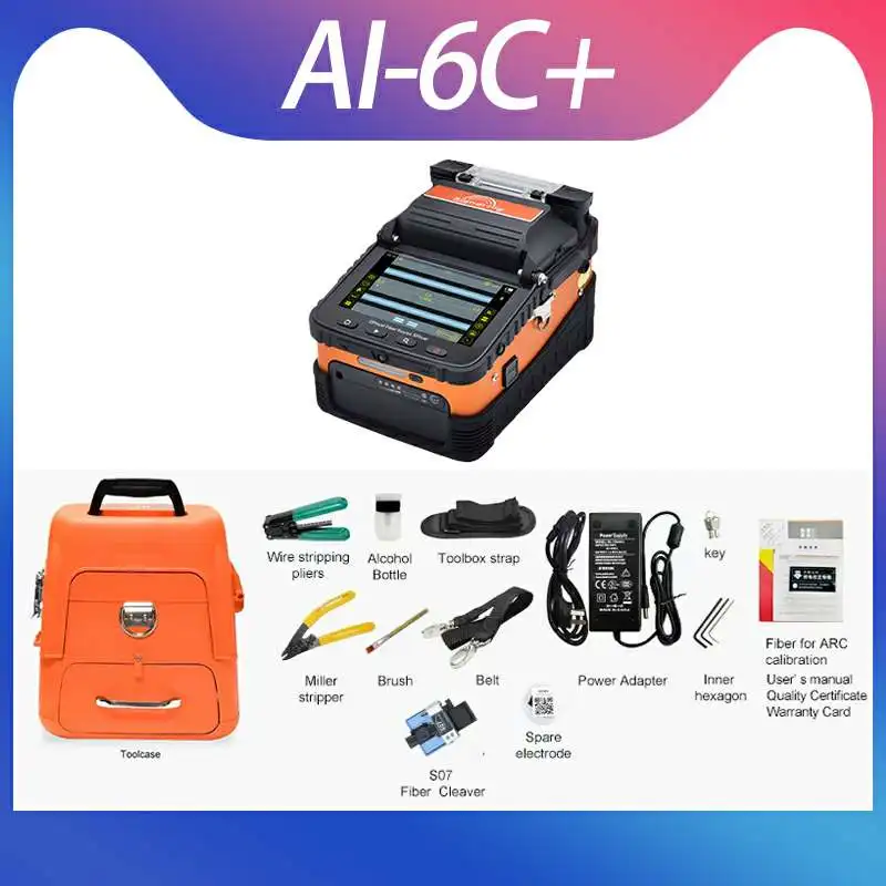 Kit Giuntatrice Per Fibra Ottica 4 Motori, Display 4, batteria da 4