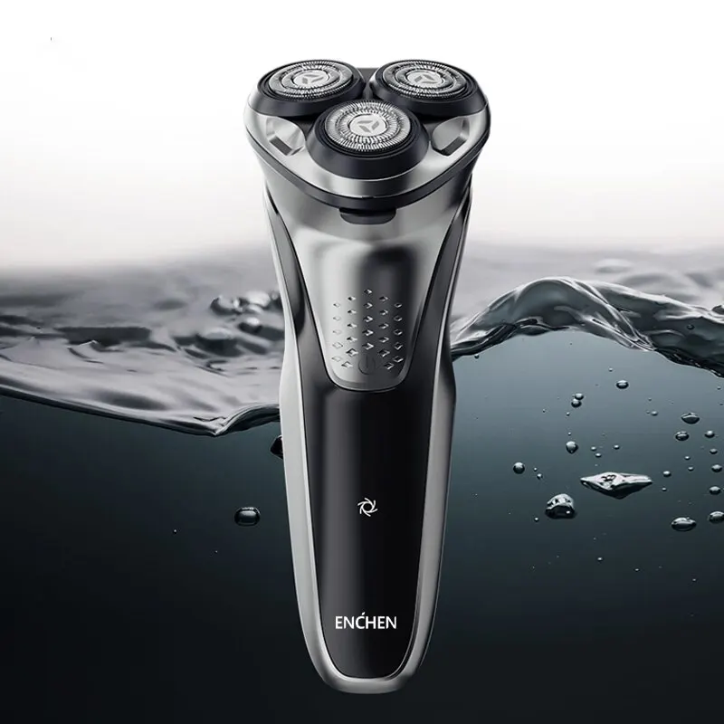 ENCHEN Blackstone Electrical Rotary Shaver Full Body Washable IPX7 Waterproof Dry Wet Dual Use Rechargeable electric shaver
