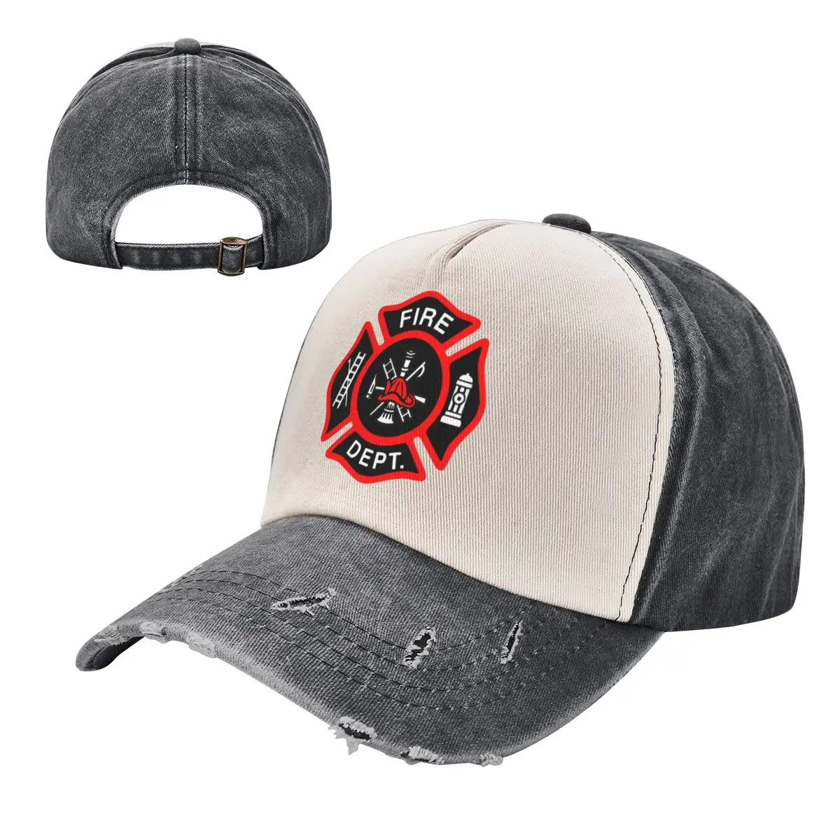 

Unisex Fashion Firefighter Fireman Washed Baseball Caps