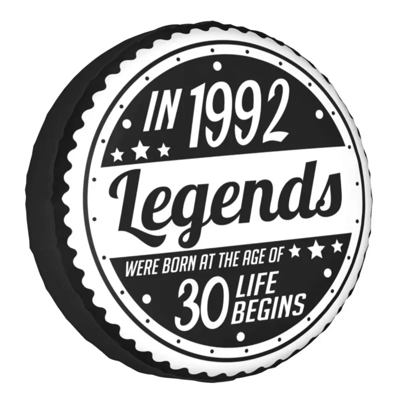 

Born In 1992 Limited Edition Spare Wheel Tire Cover 30th Birthday For Jeep RV SUV Trailer Vehicle Accessories 14" 15" 16" 17"