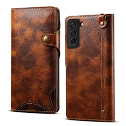 Premium 100% Real Leather Cowhide Wallet & Card Holder Soft Case Cover - Galaxy Note 8 (Brown)