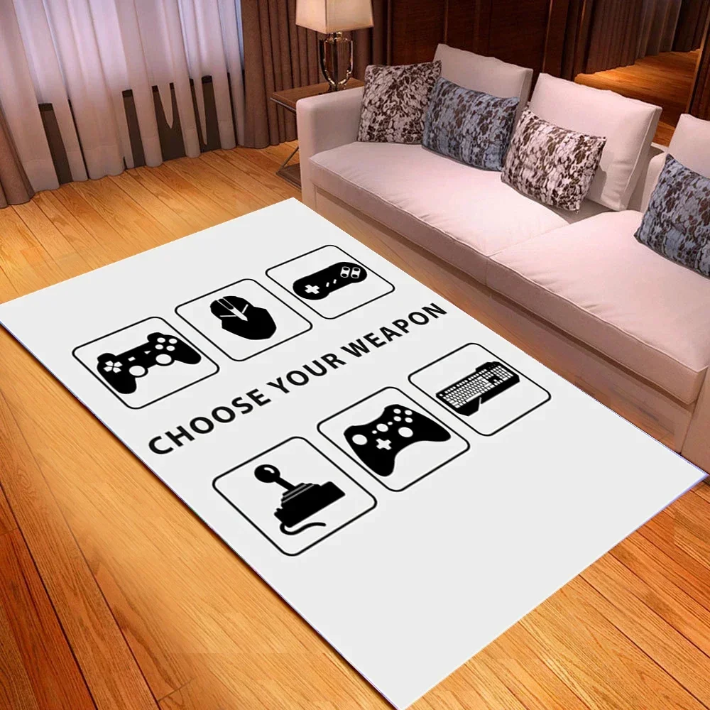 

13493 3D Gamer Rug Children's Room Carpet Anime Game Controller Door Mat Home Living Room Bedroom Floor Mat Bathroom Mat Tapis C