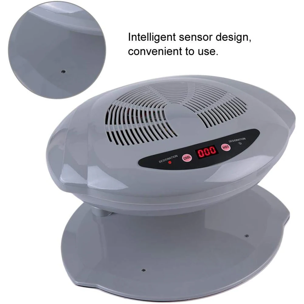 Nail Dryer Nail Fan Hair Dryer with Automatic Hot and Cold Air Function Nail Tools Suitable for Curing Fingernails and Toenails - 4