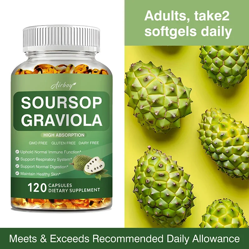 Soursop Graviola-Powerful Antioxidant, Promote Digestion & Cellular Health, Strengthen Immunity soursop supplement