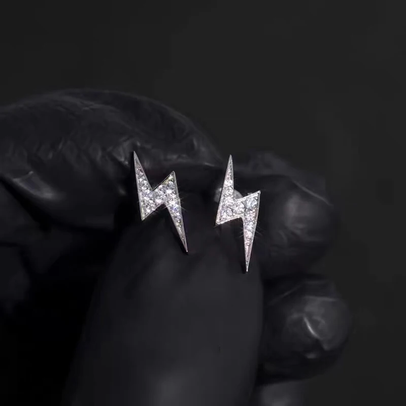 

Серьги-гвоздики из нержавеющей стали с молнией для мужчин и женщин
