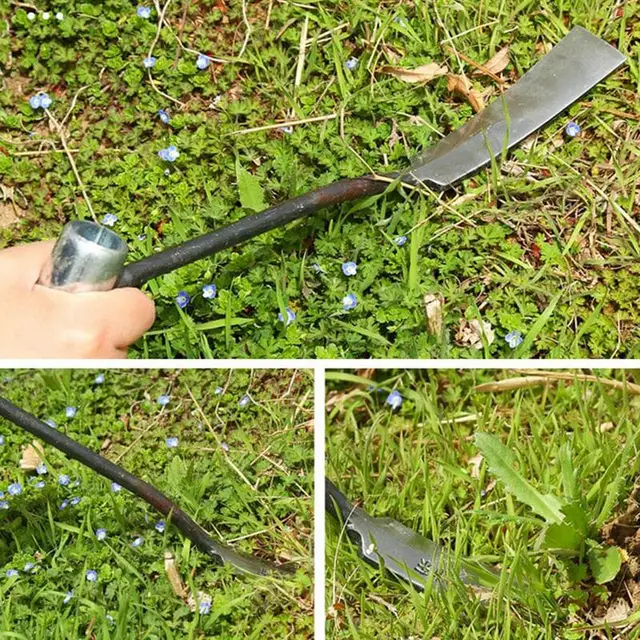 Kertészeti Kötötte Kis Trovel Gyomnövény Kézi Lapát Szerszámok Széna Acél Ergonómikus Fogantyú Nagy Teherbírású Gyomnöveléshez - Image 4