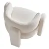 Beige Boucle Accent Chair - Chic Upholstered Seating - 34.65" Wide 4
