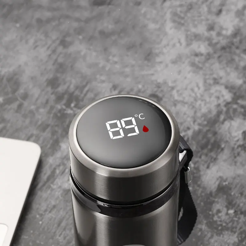 LED Temperature Display Insulated Stainless Steel Thermos Cup - 500ml