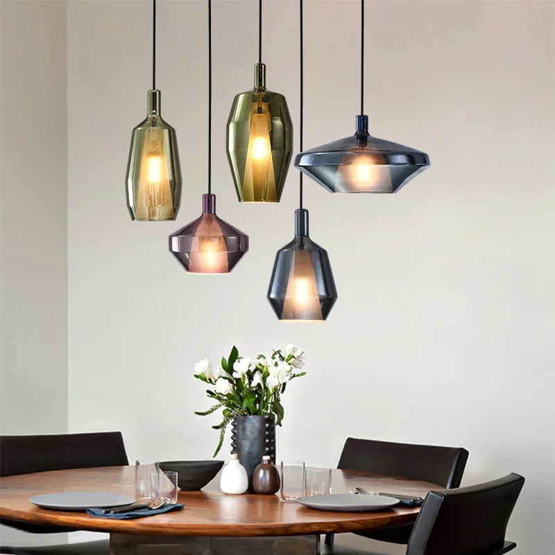 

Современная стеклянная светодиодная Подвесная лампа в скандинавском стиле, декоративный прикроватный светильник для гостиной, спальни, бара, столовой, кухни