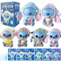2025 Disney Stitch Eat Something Before Sleep Series Blind Box Plush Vinyl Toys Cute Doll Labu V3 Mystery Box Bag Decor Gift