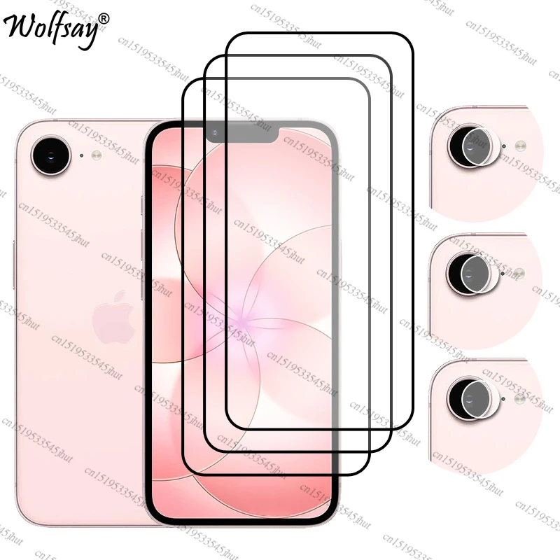 Premium Full Cover Tempered Glass Screen and Camera Lens Protector