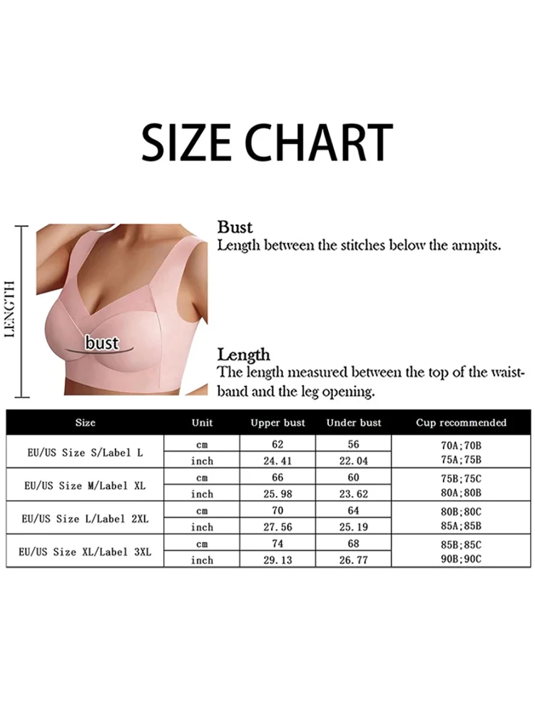L-3XL Women Sport Bras Plus Size Lace Bralette Backless Seamless Bra Lady Brassiere Vest Female Gathers Shock-Proof Wireless Top women lingerie bra