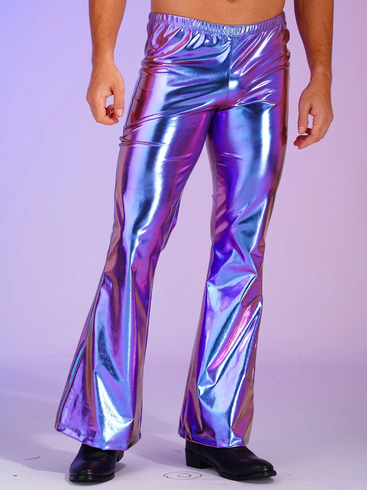 Men Pants Retro Disco Party 60s 70s Retro Vintage Bell Bottom Leggings Flared Long Pants Dude Costume Trousers Show Clubwear