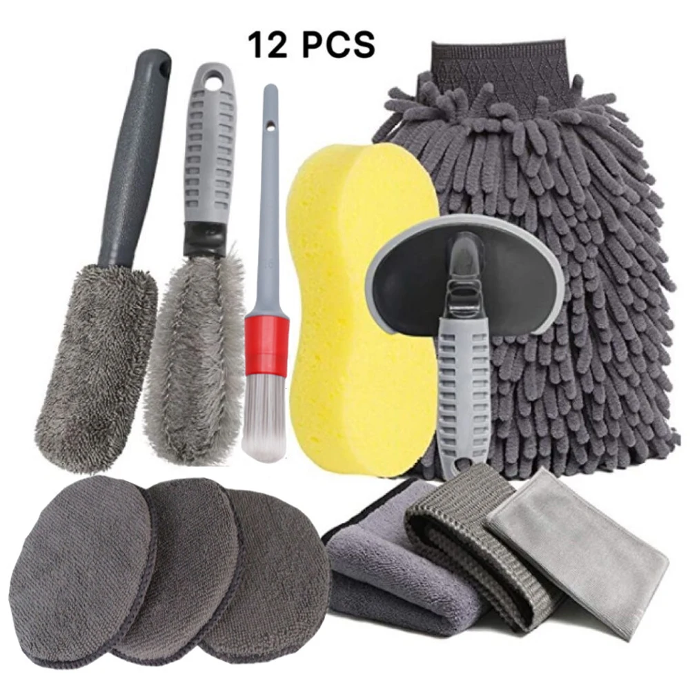 nu finish car polish Detailing Brush Set Car Wheel Brush Auto Interior Detail Brush For Car Cleaning Detailing Brush Dashboard Air Outlet Wheel Brush car polishing wax