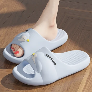 Cute Cartoon Penguin Slippers Women 2025 Summer Soft Sole Eva Platform Slides Woman Comfortable Non Slip Beach Flip Flops Female 1