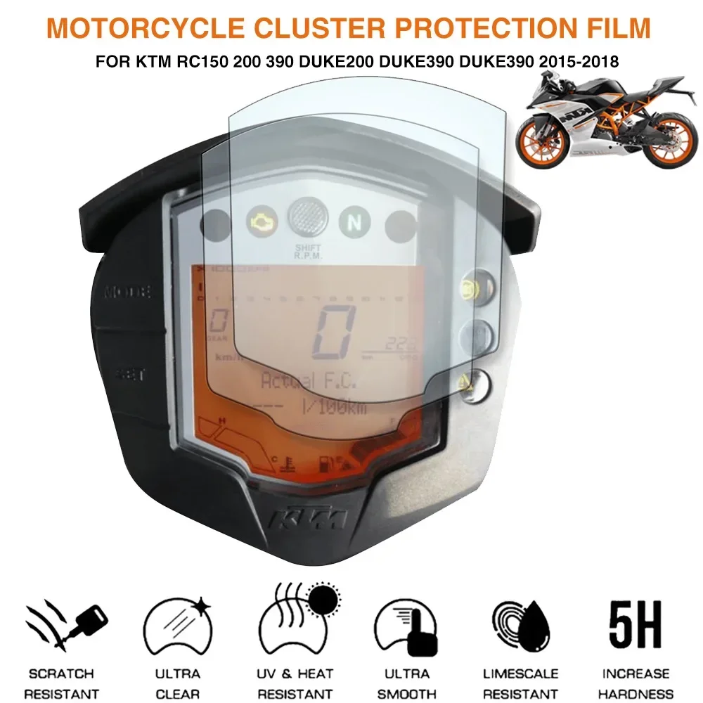 Motorcycle Cluster Screen Protector Motorcycle Cluster Anti Scratch Film Screen Protector Accessory For KTM 125 390 DUKE 11-16 RC125 200 390 13 -