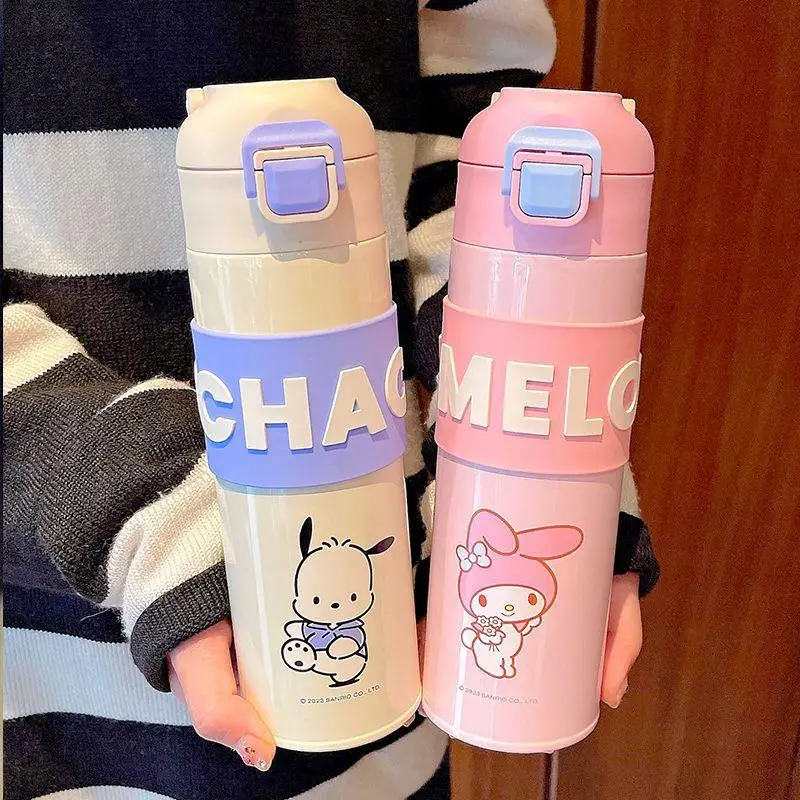 

400Ml/500Ml Sanrio My Melody Kuromi Thermos Mug Cute Cartoon 316 Stainless Steel Portable Travel Water Bottle Kawaii Cups Gift