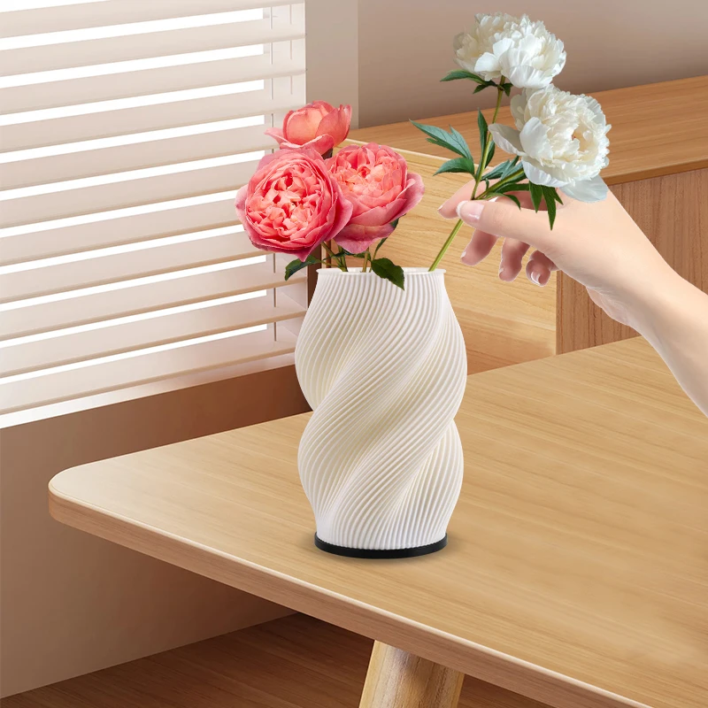 창의적이고 고급스러운 장 LED 꽃병 테이블 램프, 보라색/흰색/장미 빨간색/녹색/다색 옵션으로 제공, USB 전원 공급/3단계 색온도 조절 가능, 미적 감각의 공간 장식, 가정 사무실/책장/데스크탑/선물용으