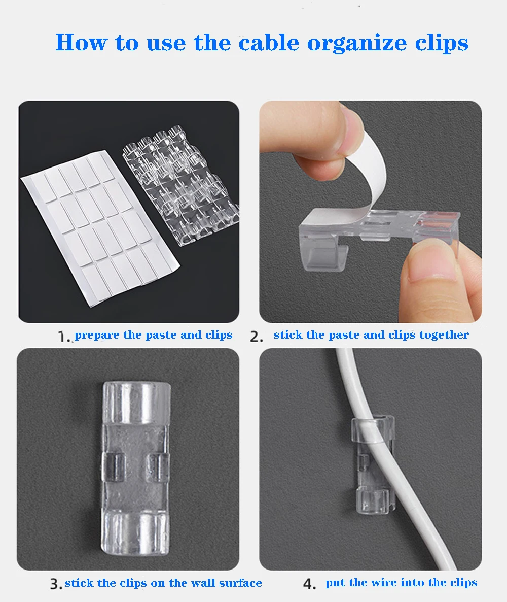 Cable Organizer Cable Tie Mounts Wire Clips Fix Wire Camp Ties Holder Adjustable Retainer Adhesive Mounter