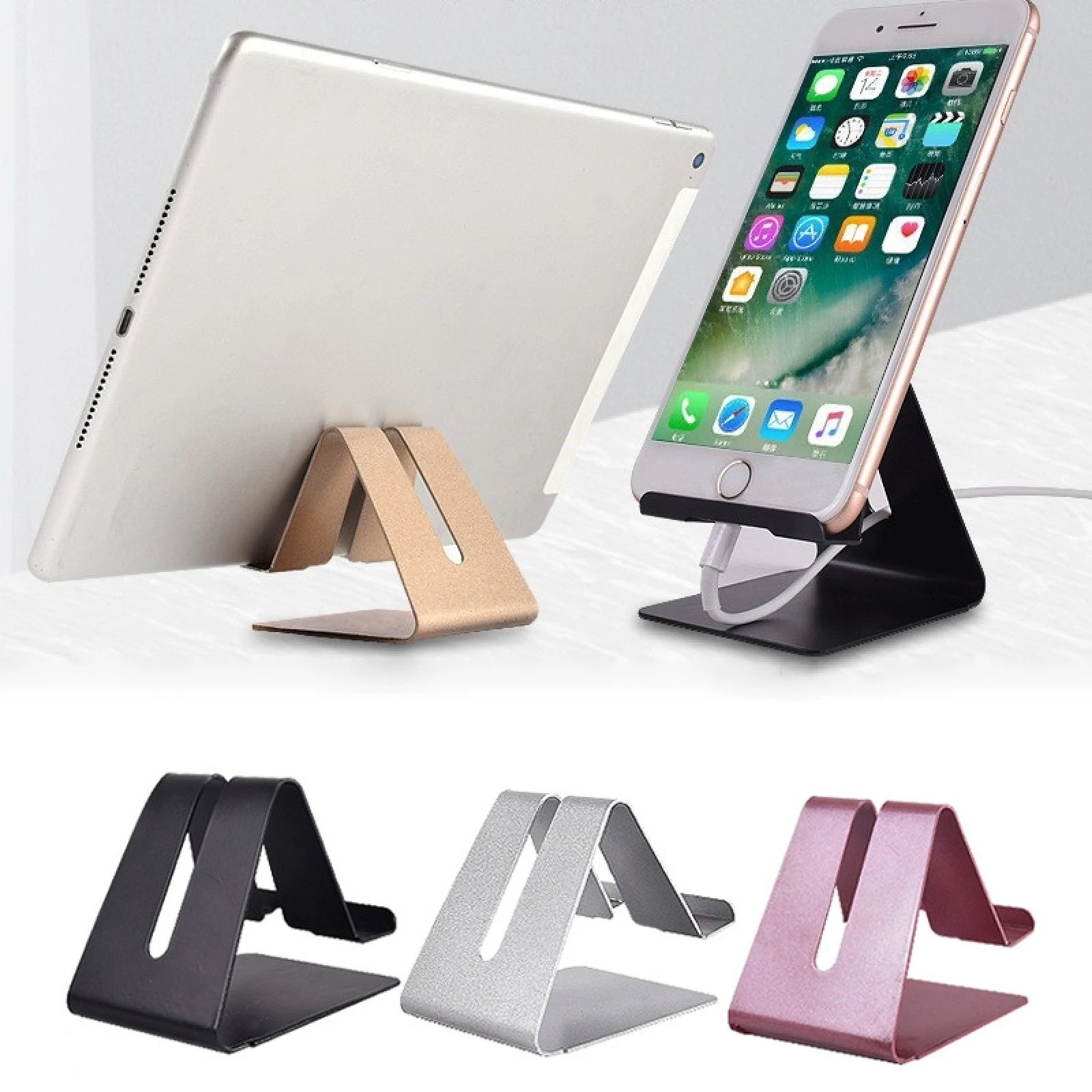 Mobile Phone Holder Portable Desktop Aluminum Alloy Lazy Tablet Phone Stand