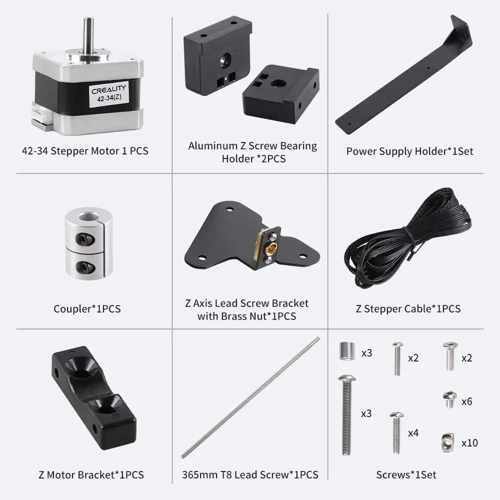 Creality Ender3 v2 Duplo Eixo z Kit Parafuso de Ligação Dupla Haste de Parafuso com Motor Deslizante para Ender 3ender-3 Pro Ender-3 v2 Impressora 3d - Imagem 5