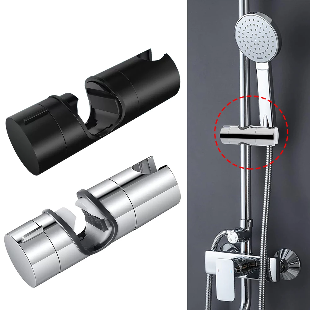 Description Picture 2 of itemBathroom Accessories Universal 18~25mm ABS Plastic Shower Slide Rail Bar Holder Adjustable Clamp Holder Bracket Replacement