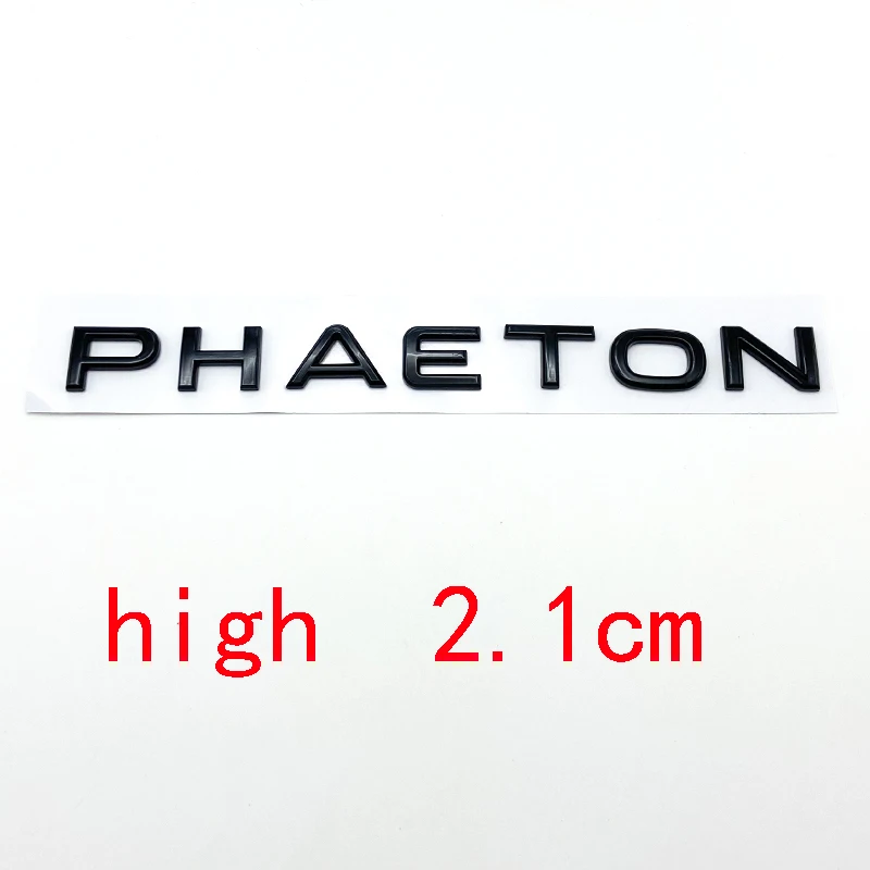 Volkswagen 3D ABS PHAETON Car Letter Sticker Tail Bumper Badge Auto Rear Trunk Emblem Decals Styling Accessories