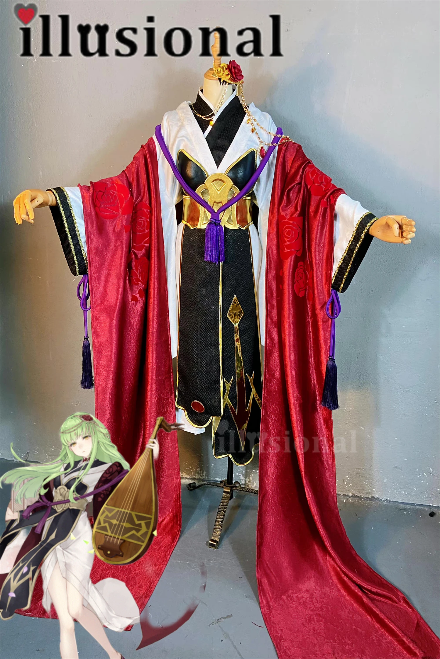 

illusional Custom size made c c SINoALICE Code Geass CC Cosplay Costume kimono dress female