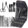 4/16 pcs Manicure Set Pedicure Sets Nail Clippers High-quality Steel Professional Nail Cutters Tools with Travel Case Kit Home C 1