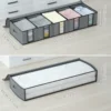 2 Pack Clothes Storage Bag With Removable Dividers board, Under bed Storage Boxes with Clear Window 2