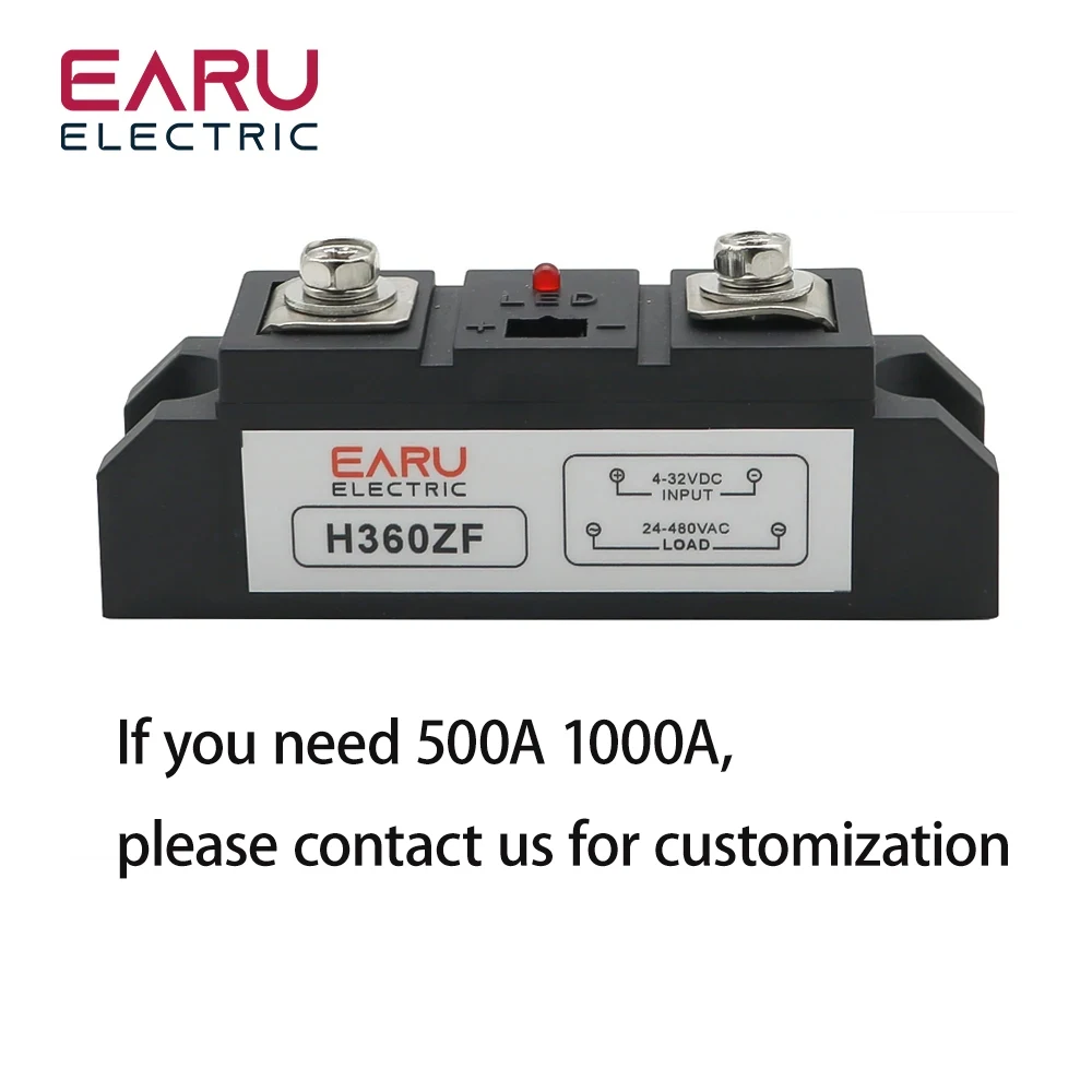 Industrial Solid State Relay SSR Module Single Phase Input 3-32VDC Output 24-480